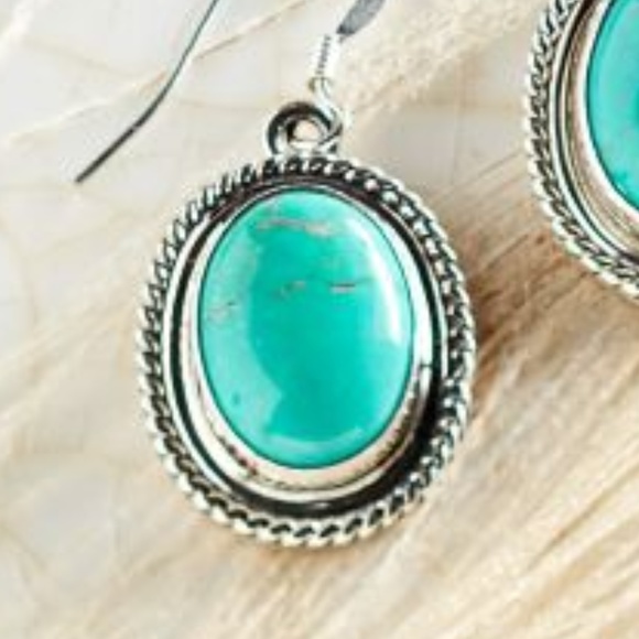 Native American Turquoise Earrings - Picture 2 of 3